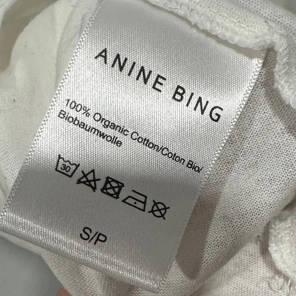 Anine Bing White Paris T-Shirt for Women - Picture 7 of 9